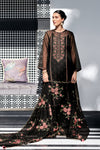 Black embroidered kurta set