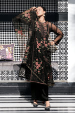 Black embroidered kurta set