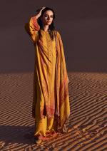 Mustard yellow relaxed fit kurta set