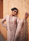Dusty pink floral embroidered kurta set