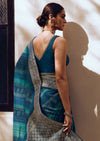 Indigo Blue Bandhani Saree in Viscose Woven