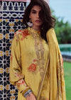 Yellow floral kurta set with embroidery